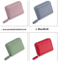 RFID Genuine Leather Card Wallet Men Women Purse With Coin Pocket Zipper Credit Card Holder Small Wallets Bags