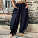Women's Pants Solid Color Casual Elastic Pants With Pockets
